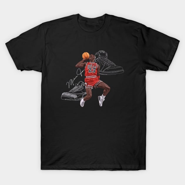 BASKETBALLART -CHICAGO MVP 23 T-Shirt by JORDAN-ART23